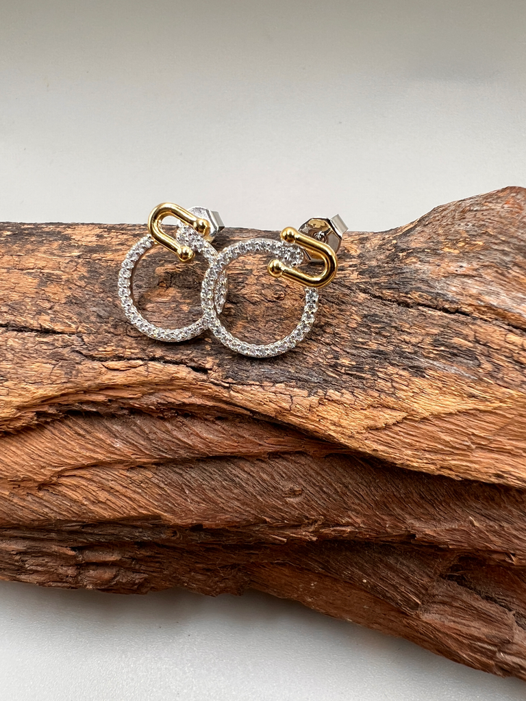 Aros Herradura Bicolor 