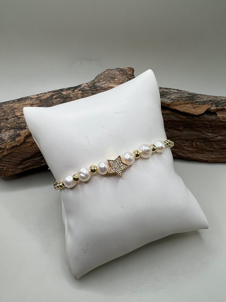 Pulsera Perlas con Estrella  