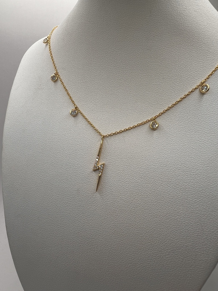 Choker Rayo y Zirconias 