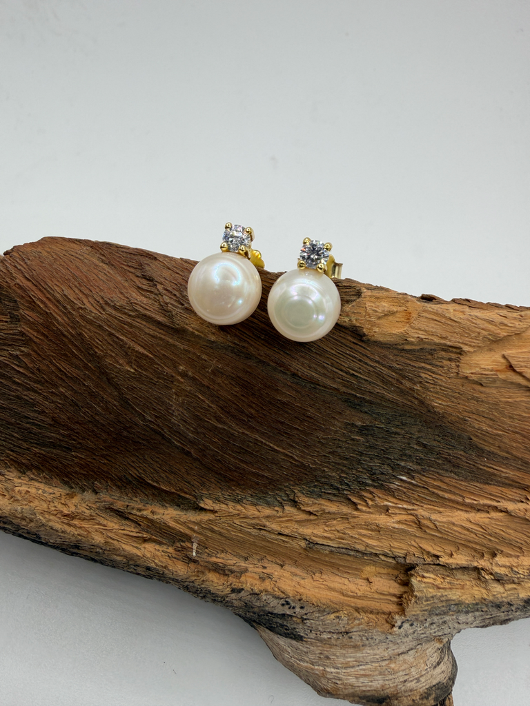 Aros Perlas Zircón Small