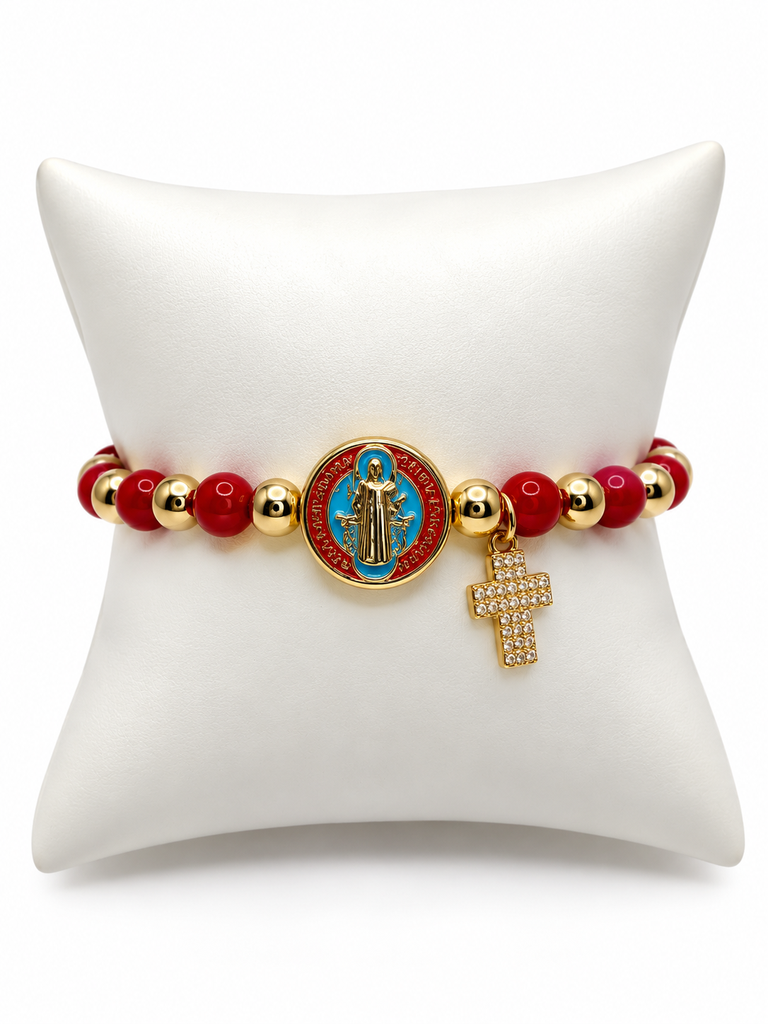  Pulsera San Benito más Cruz 