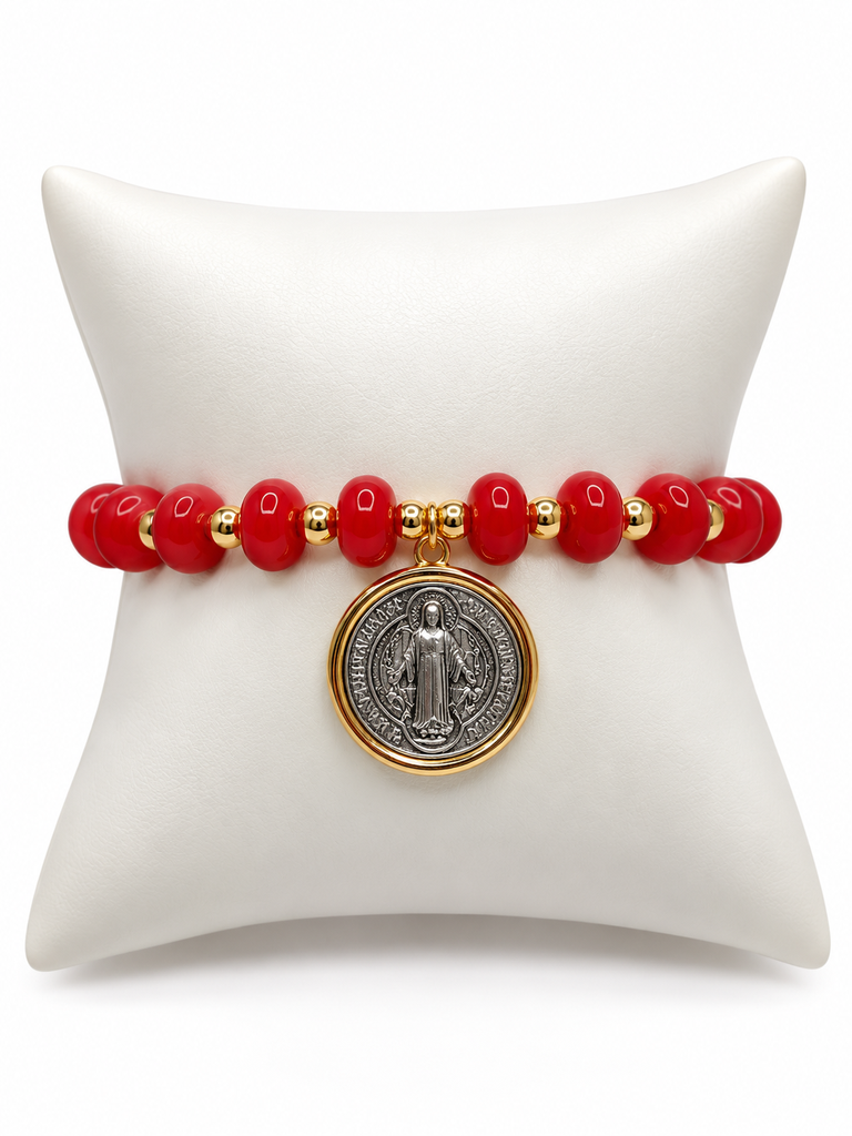 Pulsera San Benito Roja 