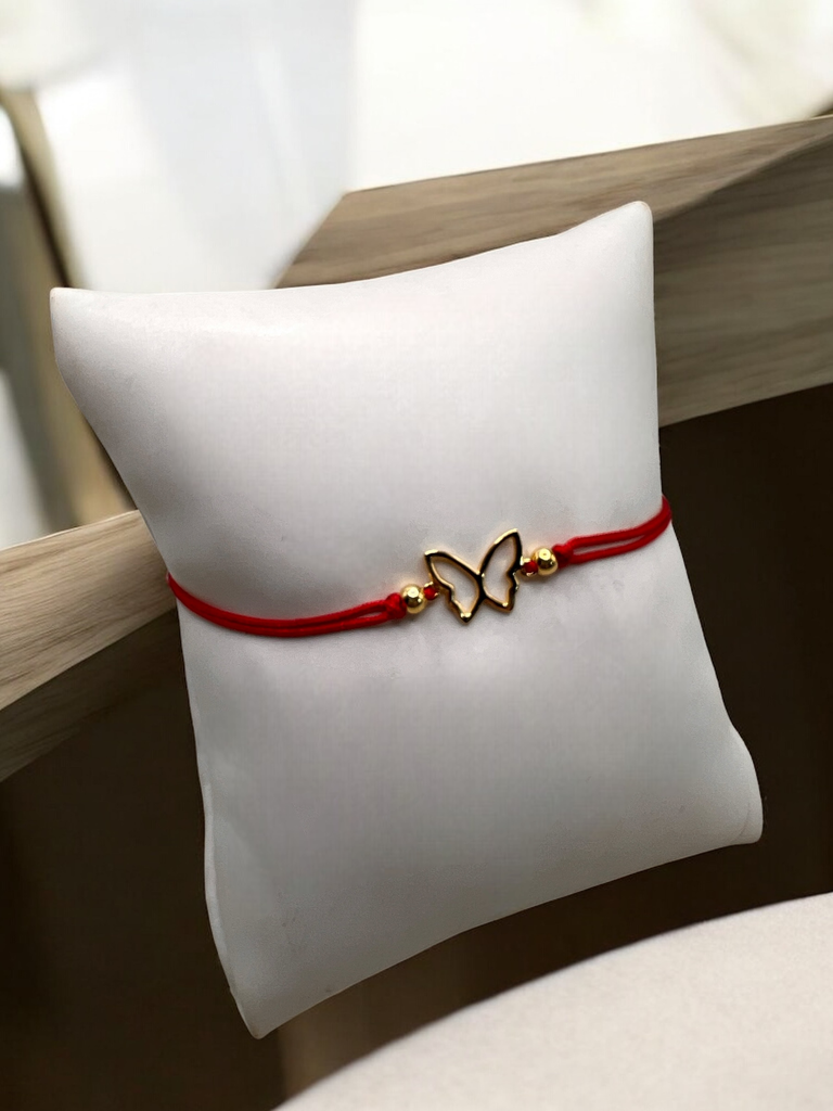 Pulsera Hilo Rojo Mariposa  