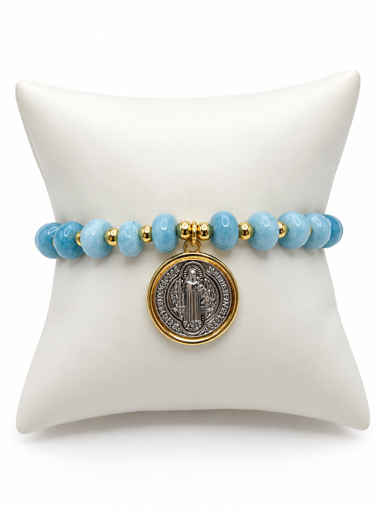 Pulsera San Benito Celeste  