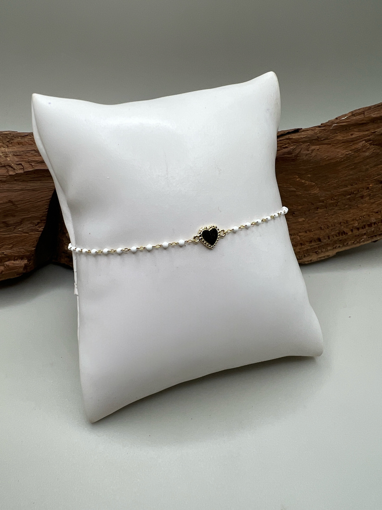 Pulsera Corazón Blanco 