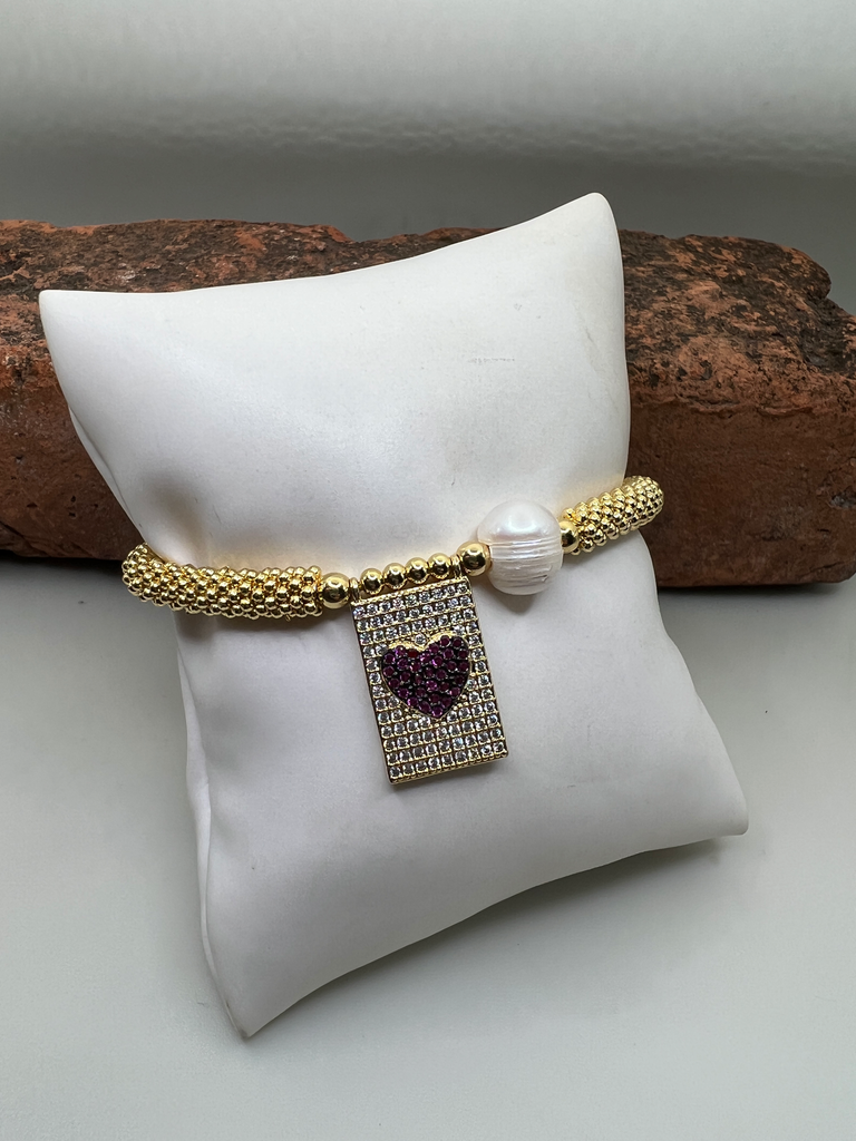 Pulsera Perla & Corazón 