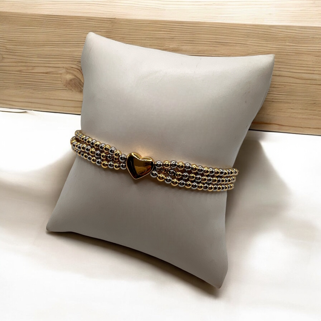 Pulsera Triple Corazón 