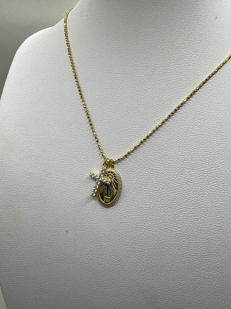 Cadena Virgen con Cruz 