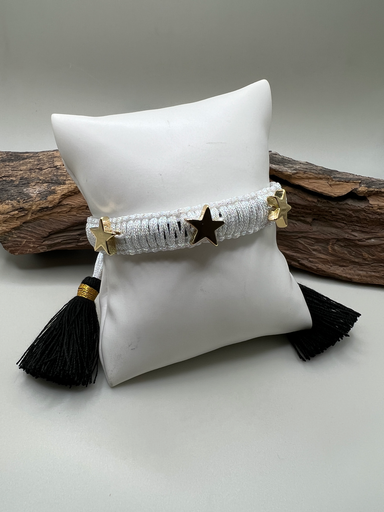 [D. 196] Pulsera Estrella Blanco 
