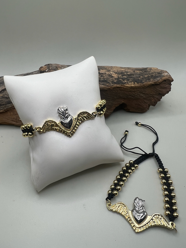 [D-65] Pulsera Corazón Negra