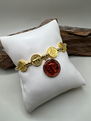 [D. 270] Pulsera San Benito Rojo 