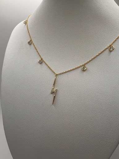 [D. 345] Choker Rayo y Zirconias 