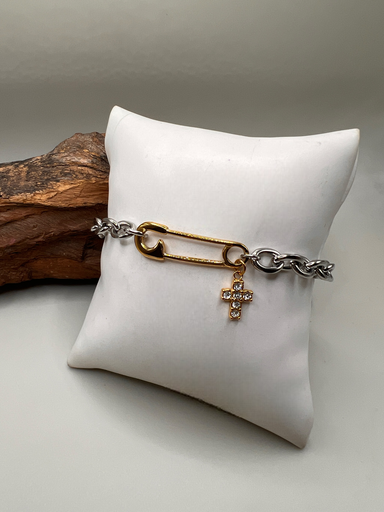 [D. 353] Pulsera  Clip Cruz   