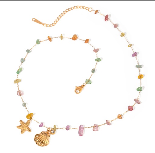 [D. 402] Cadena de Cristales de Ostra y Estrellas 