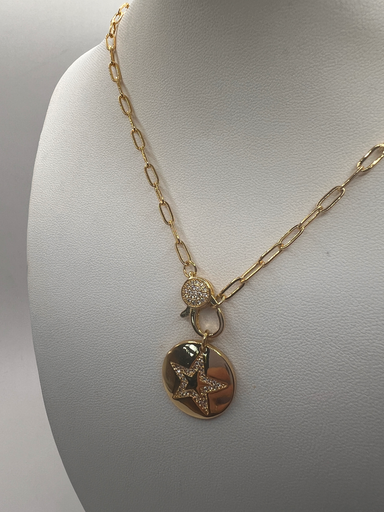 [P- 016] Cadena Eslabones con Medalla 