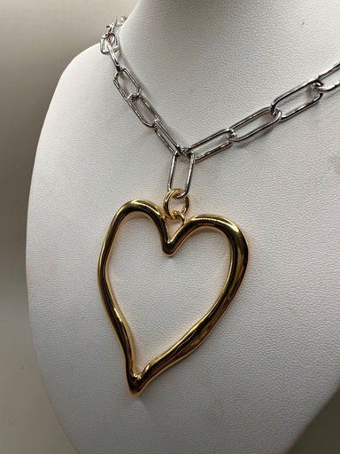 [D. 543] Cadena Corazón Silueta Big 
