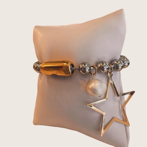 [D. 547] Pulsera Dije Estrella Big y Perla 