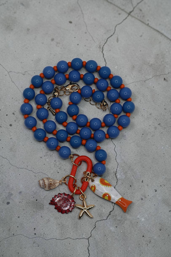 [718] Collar Burguesa Azul 