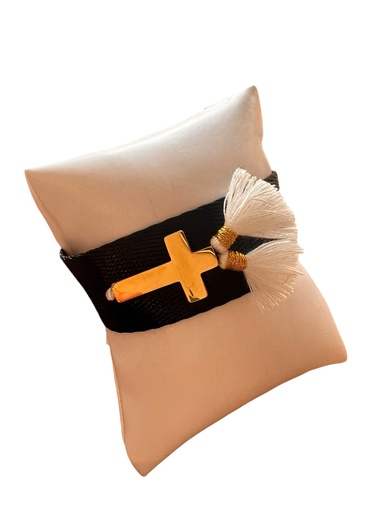 [D. 157] Pulsera Artesanal Cruz 